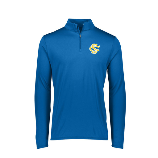 [2787.060.XS-LOGO1] Ladies Dri Fit 1/4 Zip Shirt (Female Adult XS, Royal, Logo 1)