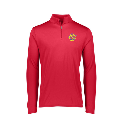[FTLQFLRD-FAXS-LOGO3] Decker Women's Flex-Lite 1/4 Zip Shirt (Female Adult XS, Red, Logo 3)