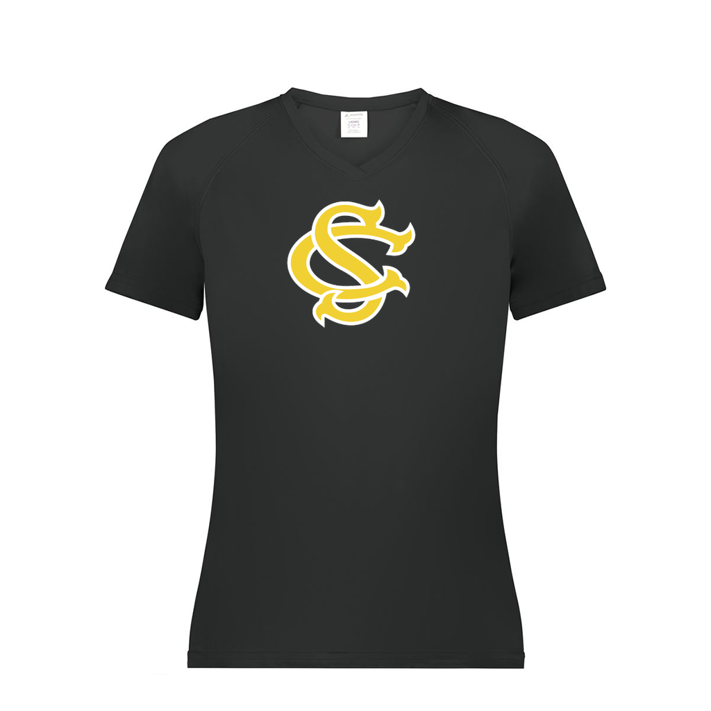 Ladies Smooth Sport V-Neck T-Shirt
