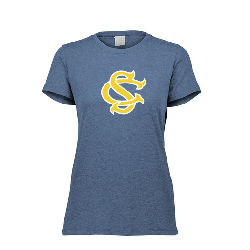[FTSCUBNV-FAXS-LOGO1] Decker Women's Tri-Blend T-Shirt - Short Sleeve (Female Adult XS, Navy, Logo 1)