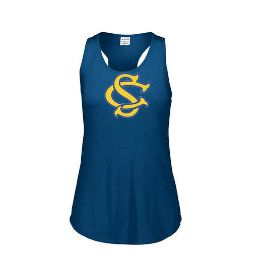 [3078.U22.S-LOGO3] Ladies Tri Blend Tank Top (Female Adult S, Navy, Logo 3)