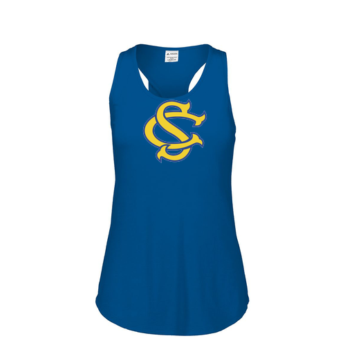 [3078.U55.S-LOGO3] Ladies Tri Blend Tank Top (Female Adult S, Royal, Logo 3)