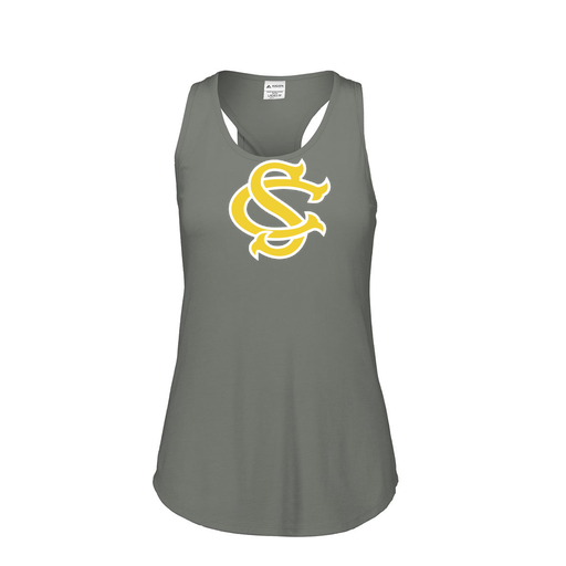 [3078.013.S-LOGO1] Ladies Tri Blend Tank Top (Female Adult S, Gray, Logo 1)