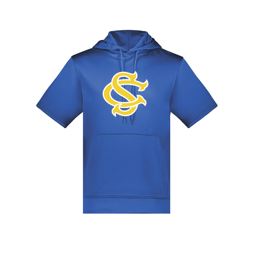 [6871.060.S-LOGO1] Men's Dri Fit Short Sleeve Hoodie (Adult S, Royal, Logo 1)