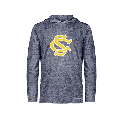 [FOLHCGNV-AS-LOGO1] Decker Men's Charge Hoodie (Adult S, Navy, Logo 1)