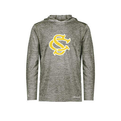 [FOLHCGGY-AS-LOGO1] Decker Men's Charge Hoodie (Adult S, Gray, Logo 1)