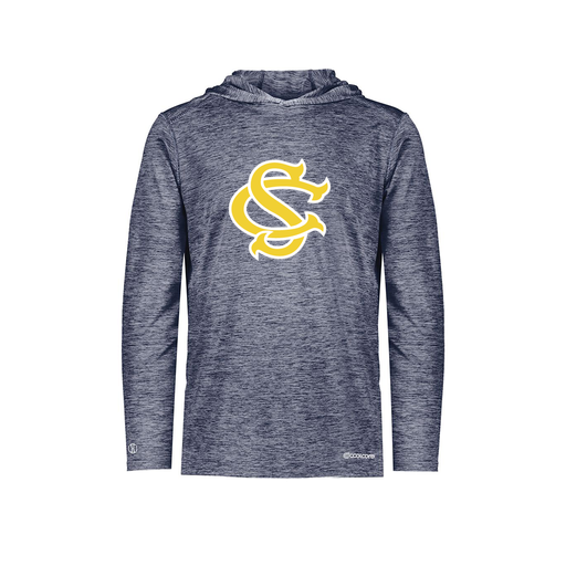 [FOLHCGNV-YS-LOGO1] Decker Youth Charge Hoodie (Youth S, Navy, Logo 1)