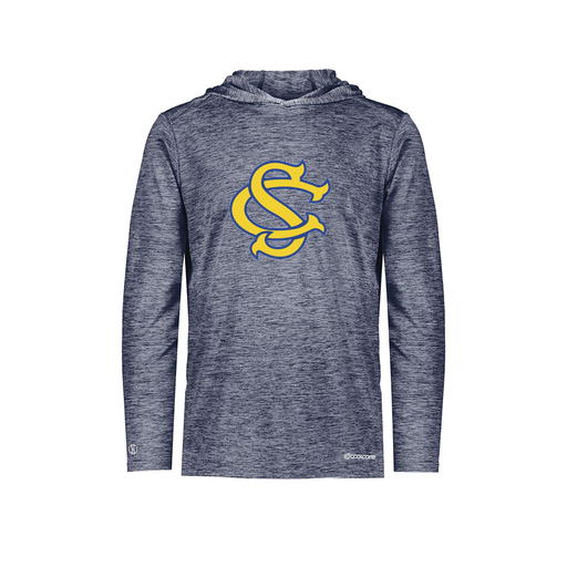 [FOLHCGNV-YS-LOGO3] Decker Youth Charge Hoodie (Youth S, Navy, Logo 3)