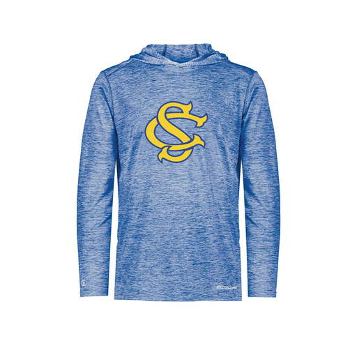 [FOLHCGRY-YS-LOGO3] Decker Youth Charge Hoodie (Youth S, Royal, Logo 3)