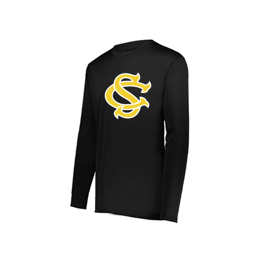 [222822.080.XS-LOGO1] Men's LS Smooth Sport Shirt (Adult XS, Black, Logo 1)