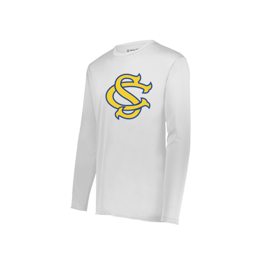 [222822.005.XS-LOGO3] Men's LS Smooth Sport Shirt (Adult XS, White, Logo 3)