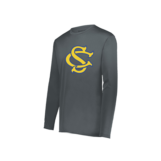 [222822.059.XS-LOGO3] Men's LS Smooth Sport Shirt (Adult XS, Gray, Logo 3)