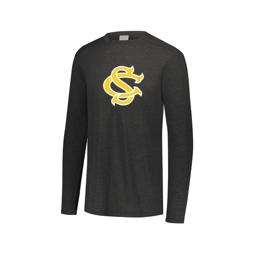 [FTLCUBBK-AXS-LOGO1] Decker Men's Tri-Blend T-Shirt - Long Sleeve (Adult XS, Black, Logo 1)