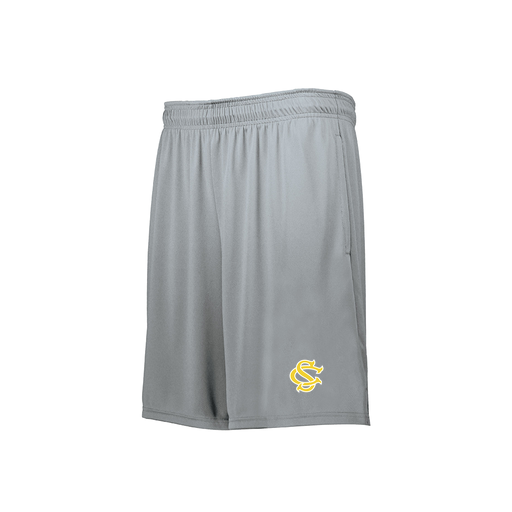 [229511.099.XS-LOGO1] Men's Swift Short (Adult XS, Silver, Logo 1)