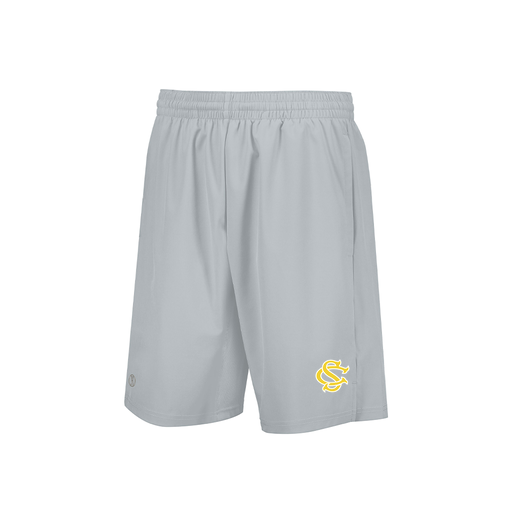 [229556.099.XS-LOGO1] Men's Weld Short (Adult XS, Silver, Logo 1)