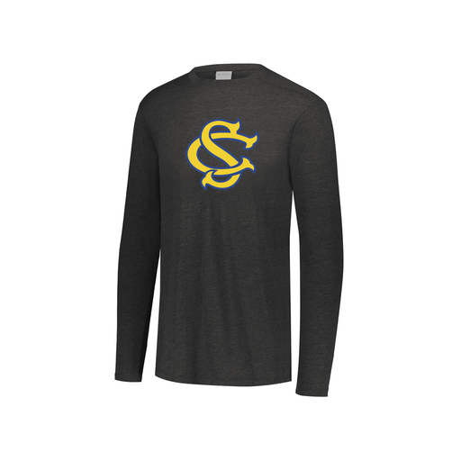 [FTLCUBBK-YS-LOGO3] Decker Youth Tri-Blend T-Shirt - Long Sleeve (Youth S, Black, Logo 3)
