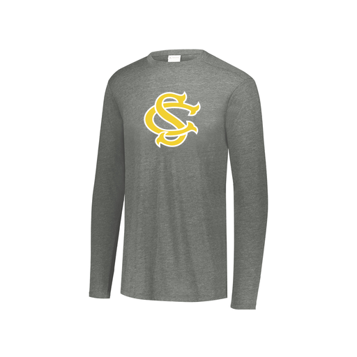 [3076.013.S-LOGO1] Youth LS Ultra-blend T-Shirt (Youth S, Gray, Logo 1)