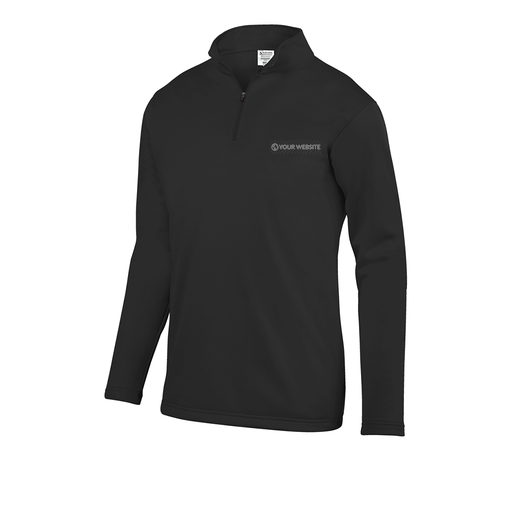 [FOLQFFBK-YS-LOGO2] Decker Youth FlexFleece 1/4 Zip (Youth S, Black, Logo 2)